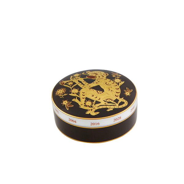 VISTA ALEGRE GOLDEN - LARGE ROUND BOX MONKEY