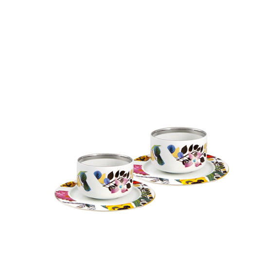 VISTA ALEGRE CHRISTIAN LACROIX - PRIMAVERA - SET 2 TEA CUPS & SAUCERS