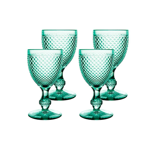 VISTA ALEGRE BICOS - WATER GOBLETS MINT, SET OF 4