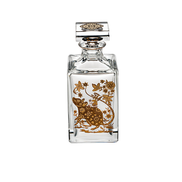 VISTA ALEGRE GOLDEN - WHISKY DECANTER WITH GOLD RAT