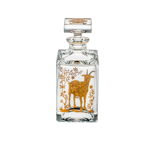 VISTA ALEGRE GOLDEN - WHISKY DECANTER WITH GOLD SHEEP